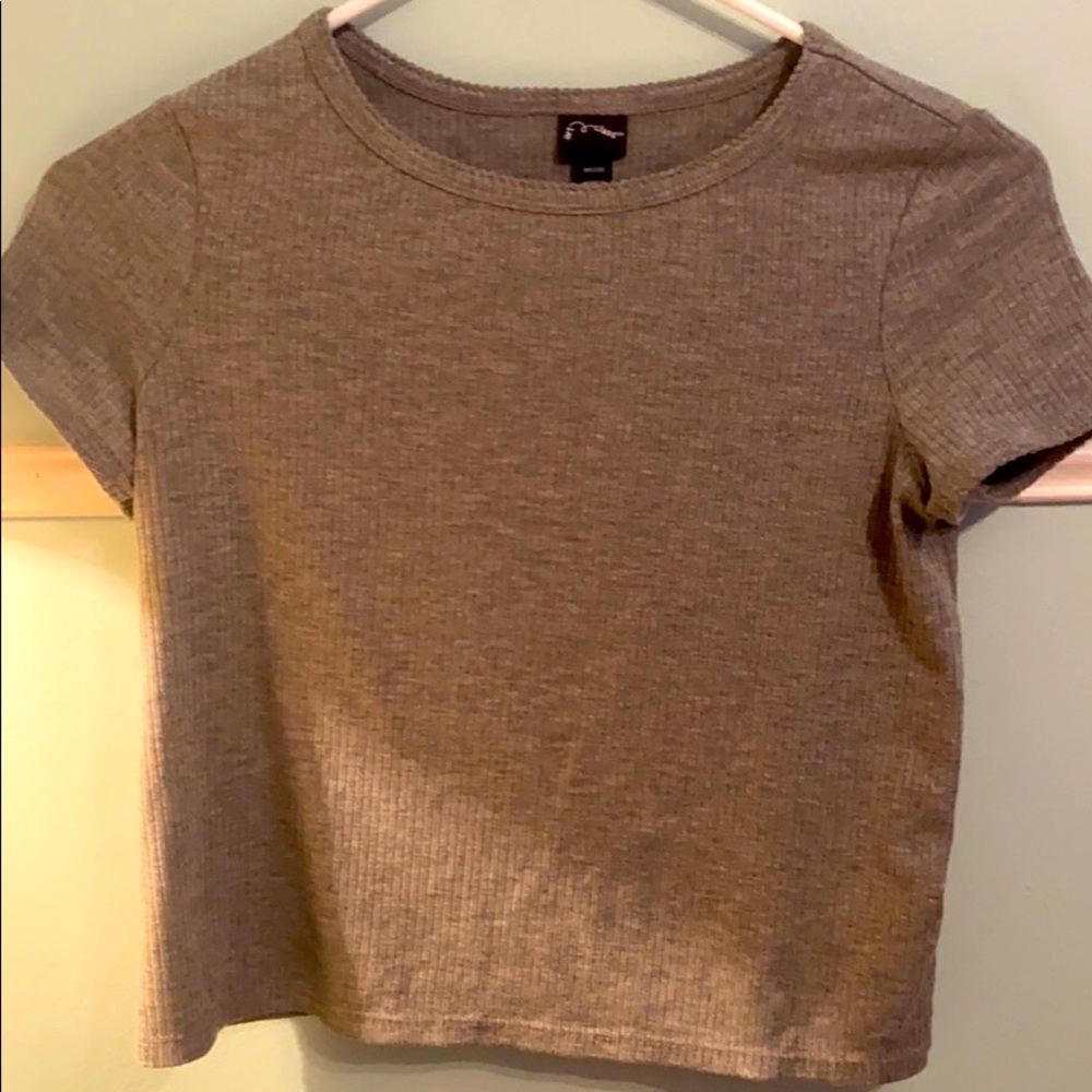 Grey crop top